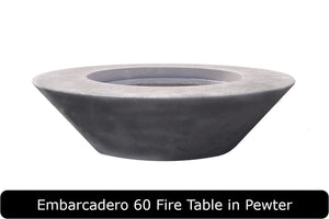 Embarcadero 60 Fire Bowl in Pewter Concrete Finish