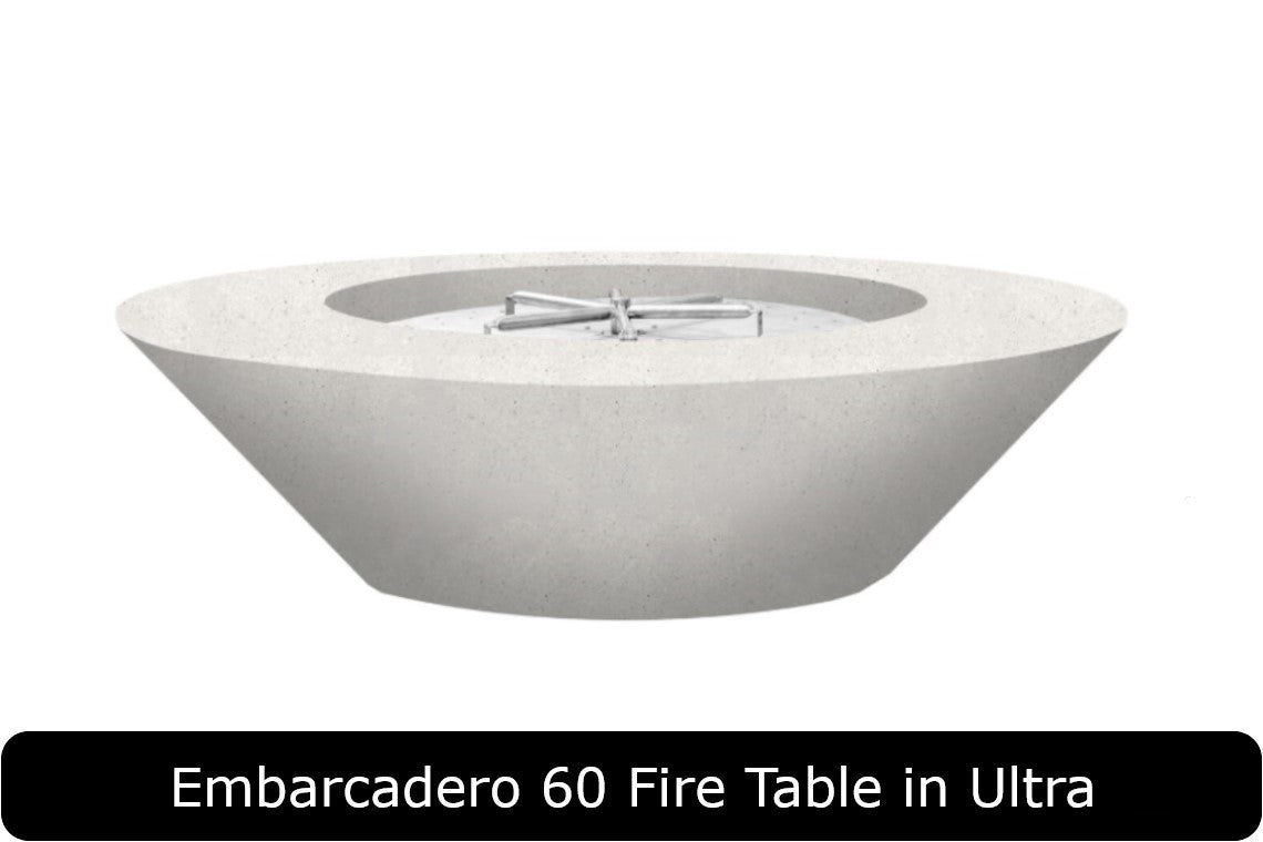 Embarcadero 60 Fire Bowl in Ultra Concrete Finish