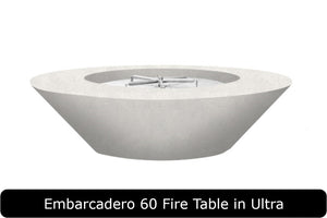 Embarcadero 60 Fire Bowl in Ultra Concrete Finish