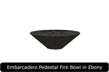 Load image into Gallery viewer, Embarcadero Pedestal Fire Bowl in Ebony Concrete Finish
