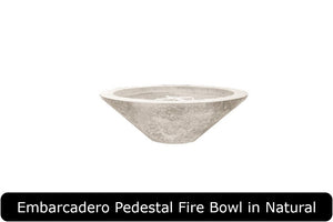 Embarcadero Pedestal Fire Bowl in Natural Concrete Finish