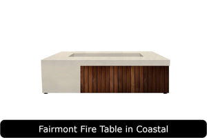 Fairmont Fire Table in Coastal Concrete Finish