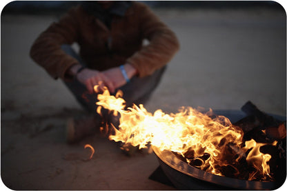 Lifestyle Image of the Falo Concrete Fire Bowl