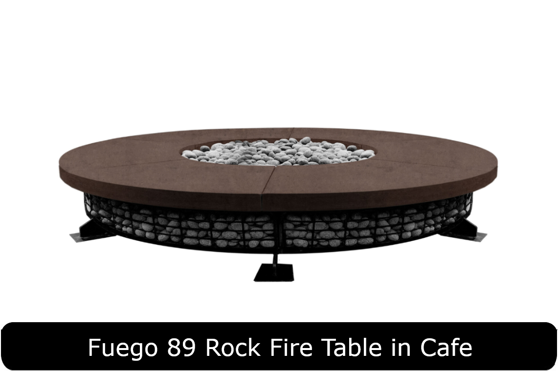 Fuego Fire Table in Cafe Concrete Finish