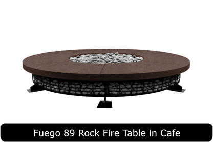 Fuego Fire Table in Cafe Concrete Finish