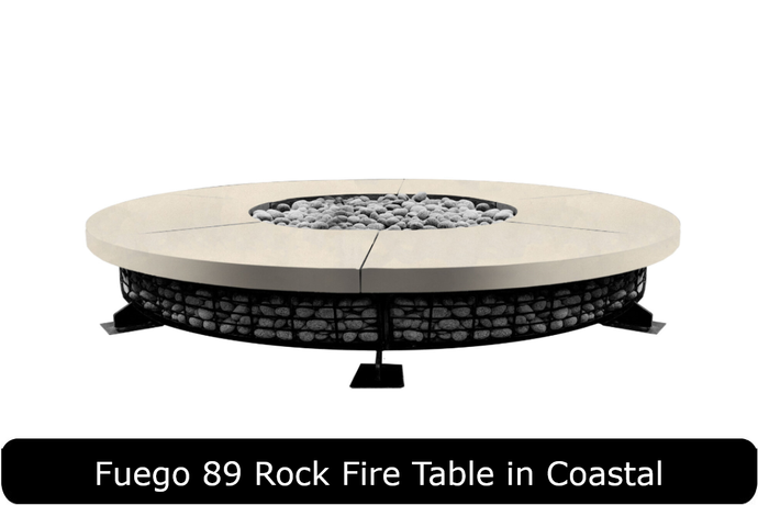 Fuego Fire Table in Coastal Concrete Finish