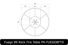 Load image into Gallery viewer, Fuego Fire Table Dimensions
