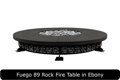 Fuego Fire Table in Ebony Concrete Finish