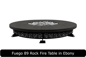 Fuego Fire Table in Ebony Concrete Finish