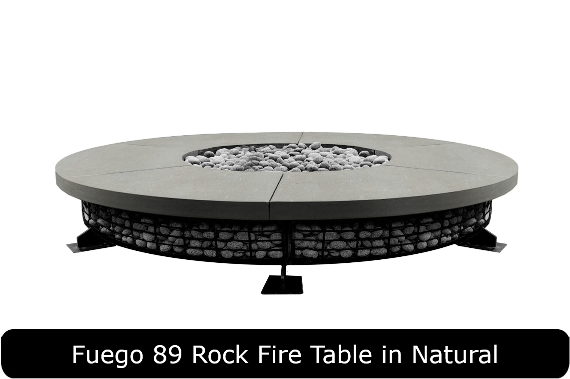 Fuego Fire Table in Natural Concrete Finish