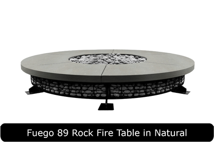 Fuego Fire Table in Natural Concrete Finish