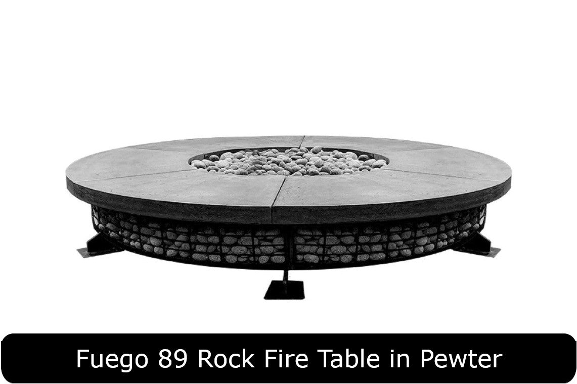 Fuego Fire Table in Pewter Concrete Finish