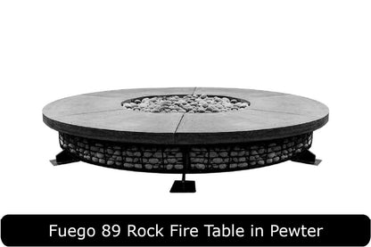 Fuego Fire Table in Pewter Concrete Finish