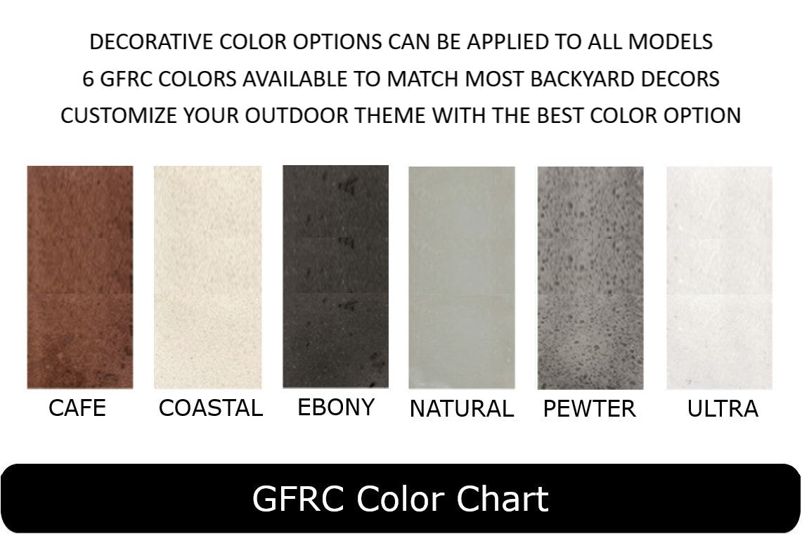 GFRC Color Chart for Prism Hardscapes Fire Pits