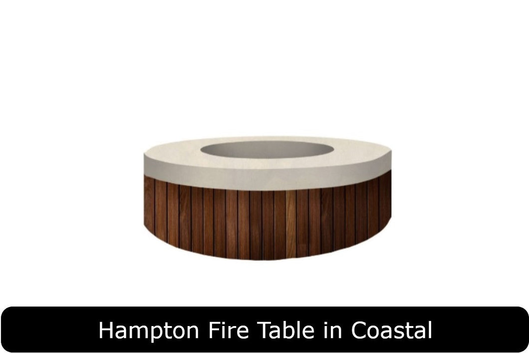 Hampton Fire Table in Coastal Concrete Finish