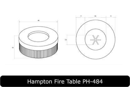 Hampton Fire Table Dimensions