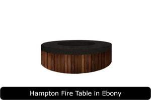 Hampton Fire Table in Ebony Concrete Finish