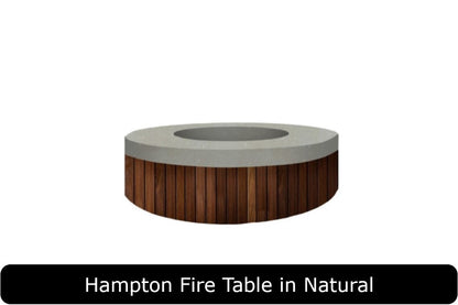 Hampton Fire Table in Natural Concrete Finish