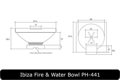 Ibiza Fire Bowl Dimensions