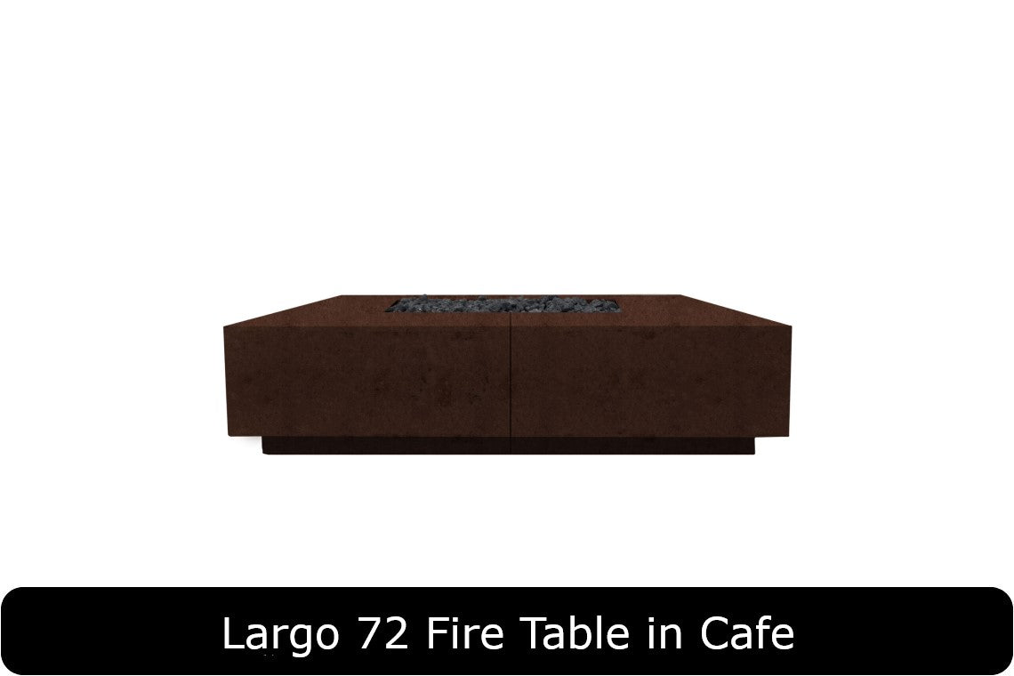 Largo 72 Fire Table in Cafe Concrete Finish