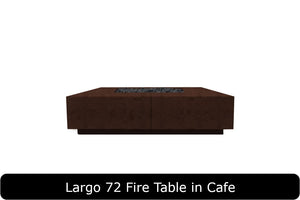 Largo 72 Fire Table in Cafe Concrete Finish