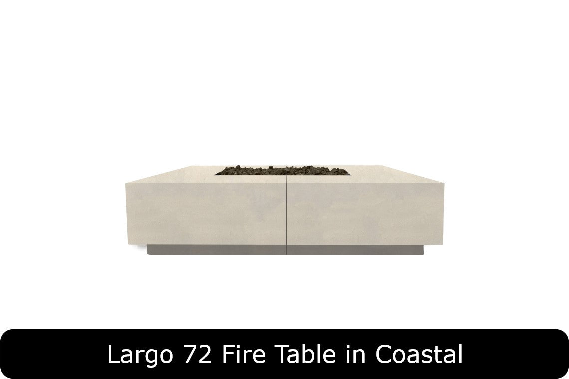 Largo 72 Fire Table in Coastal Concrete Finish