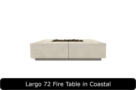 Largo 72 Fire Table in Coastal Concrete Finish