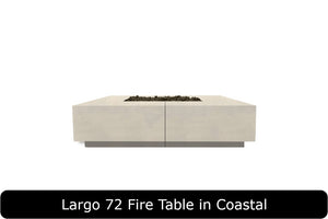 Largo 72 Fire Table in Coastal Concrete Finish