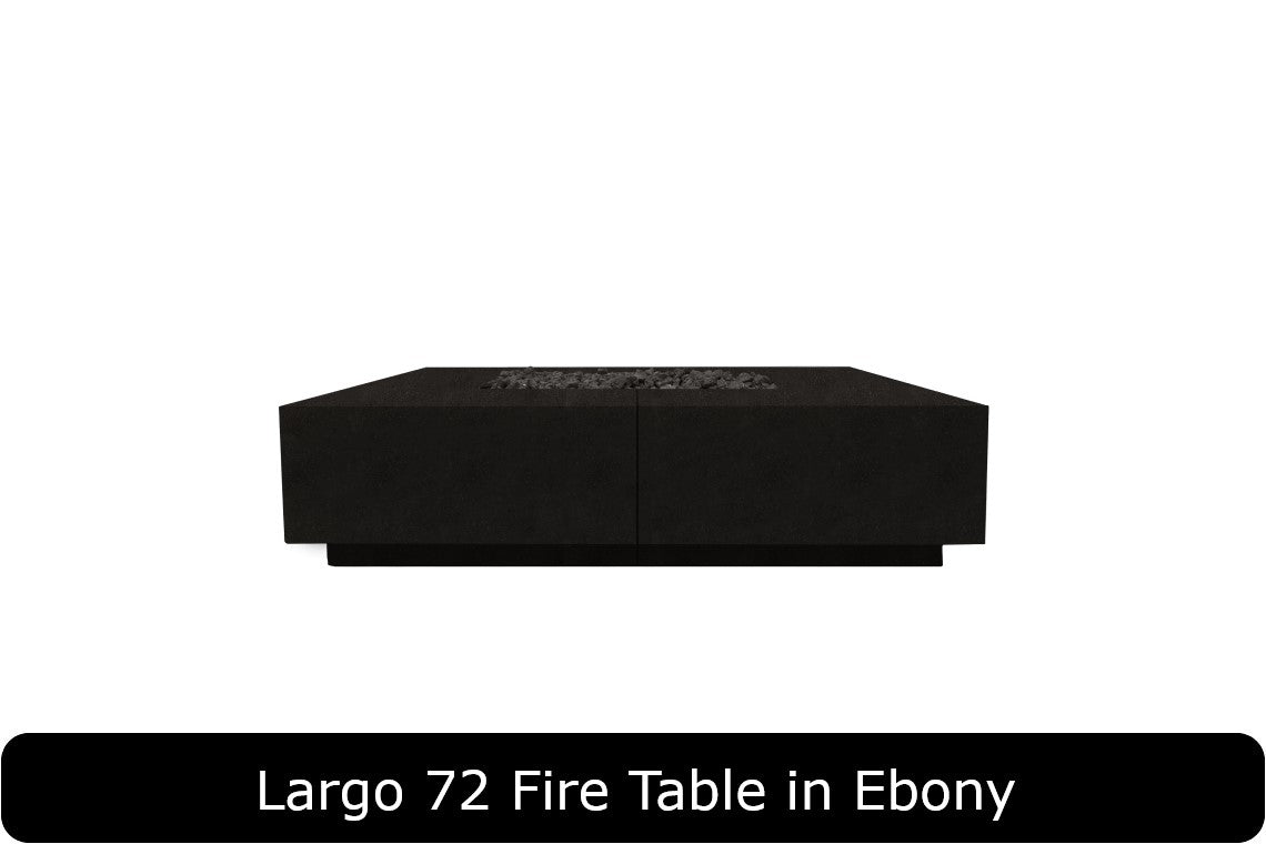 Largo 72 Fire Table in Ebony Concrete Finish