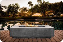 Load image into Gallery viewer, Lifestyle Image of the Largo 72 Concrete Fire Table
