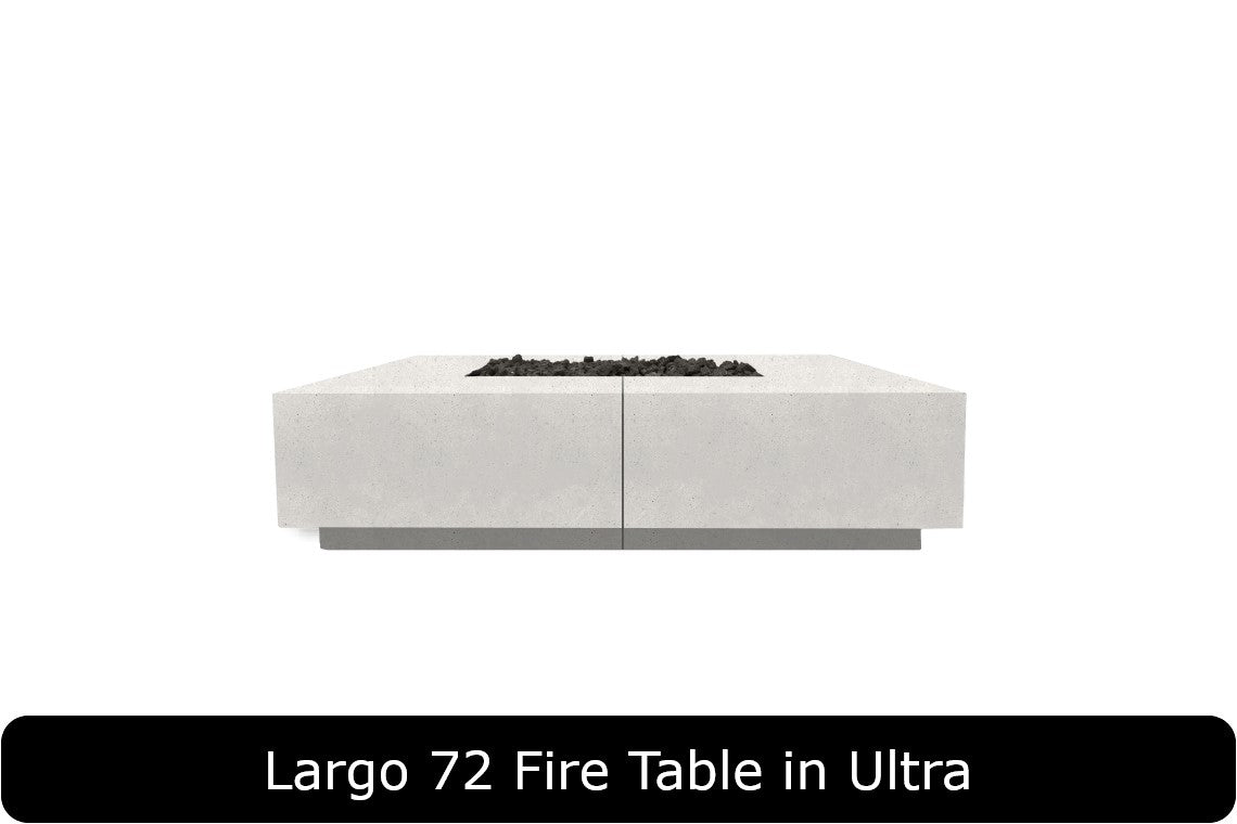 Largo 72 Fire Table in Ultra Concrete Finish