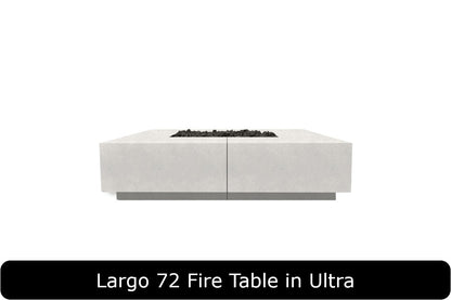 Largo 72 Fire Table in Ultra Concrete Finish