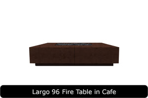 Largo 96 Fire Table in Cafe Concrete Finish