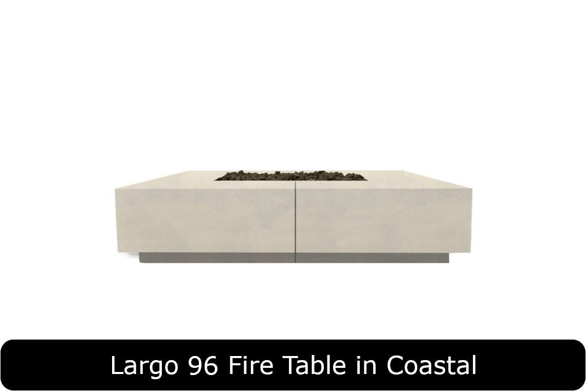 Largo 96 Fire Table in Coastal Concrete Finish