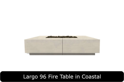 Largo 96 Fire Table in Coastal Concrete Finish