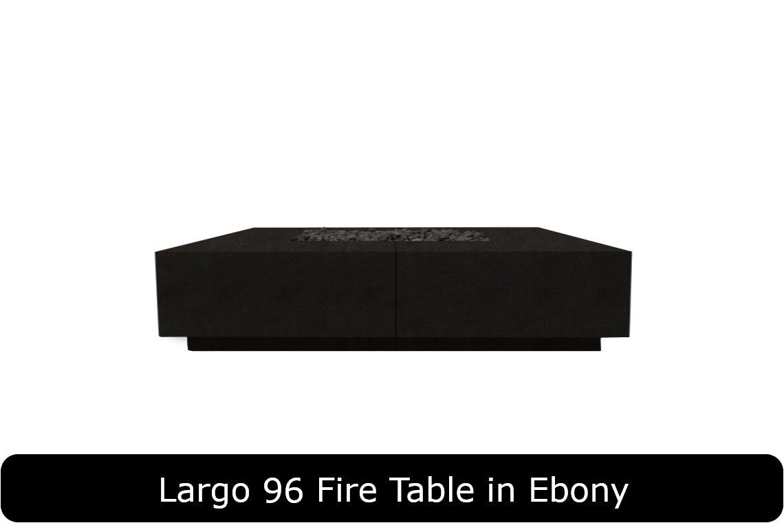 Largo 96 Fire Table in Ebony Concrete Finish