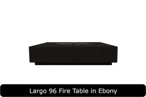 Largo 96 Fire Table in Ebony Concrete Finish