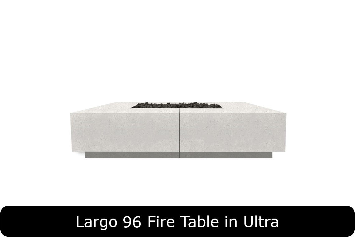 Largo 96 Fire Table in Ultra Concrete Finish