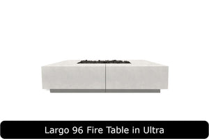 Largo 96 Fire Table in Ultra Concrete Finish