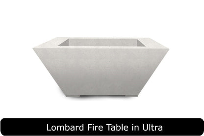 Lombard Fire Table in Ultra Concrete Finish