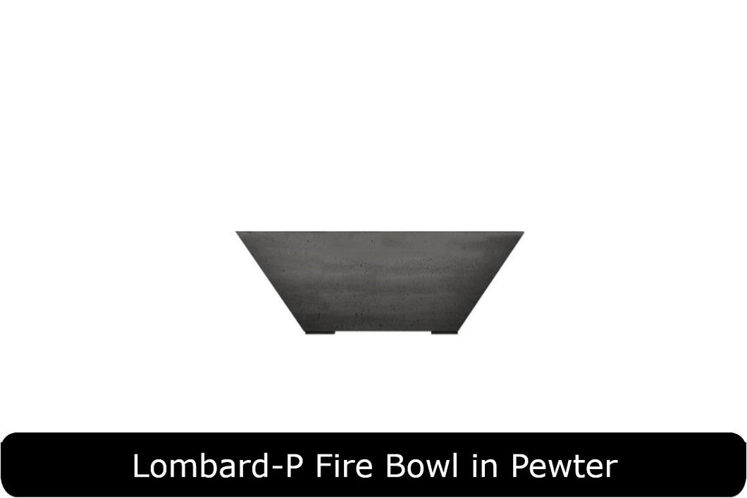 Lombard-P Fire Bowl in Pewter Concrete Finish