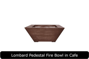 Lombard Pedestal Fire Table in Cafe Concrete Finish