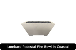 Lombard Pedestal Fire Table in Coastal Concrete Finish