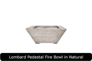 Lombard Pedestal Fire Table in Natural Concrete Finish