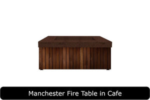 Manchester Fire Table in Cafe Concrete Finish
