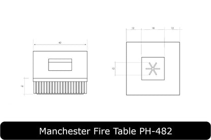 Manchester Fire Table Dimensions