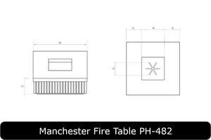 Manchester Fire Table Dimensions