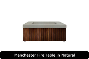 Manchester Fire Table in Natural Concrete Finish