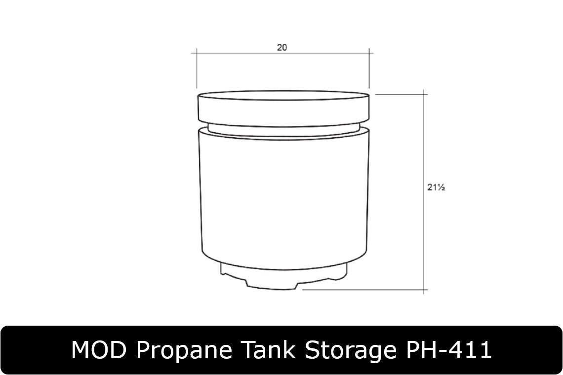 MOD Propane Tank Storage Dimensions