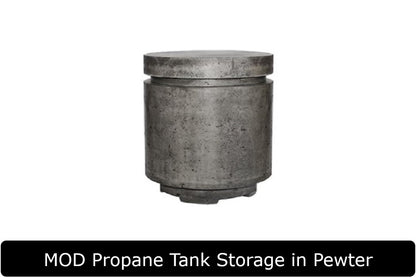 MOD Propane Tank Storage in Pewter Concrete Finish